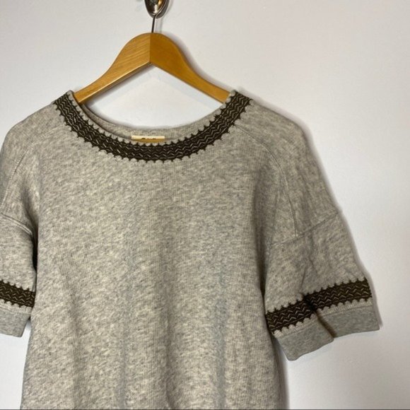 Madewell Crosswave Embroidered Grey Sweatshirt womens size small - Picture 6 of 9